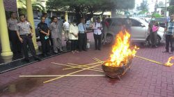 Kesbangpol Kota Banda Aceh Pantau Pemusnahan Narkoba